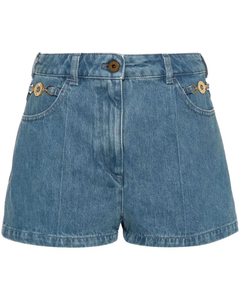 Patou Kurze Jeans-Shorts mit Logo-Stickerei - Blau Blau