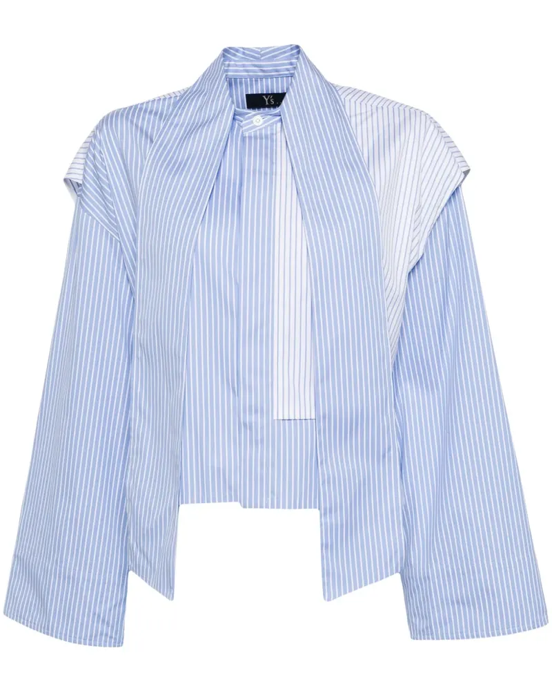 Yohji Yamamoto Gestreiftes Hemd - Blau Blau