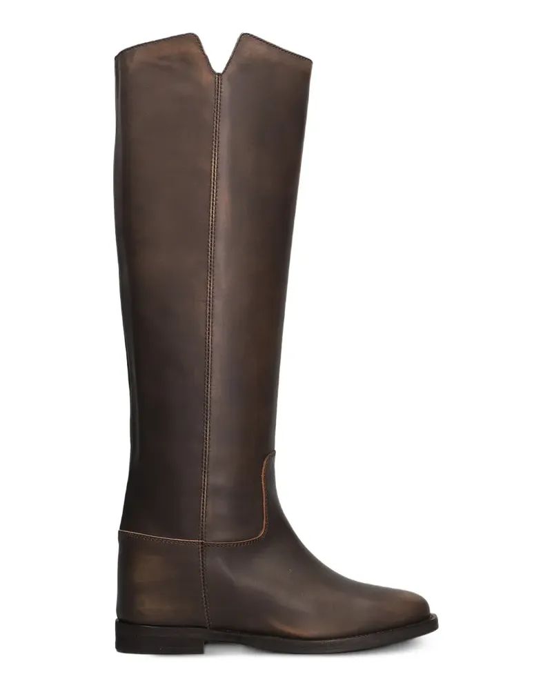 Via Roma 15 V-cut knee-high boots - Braun Braun