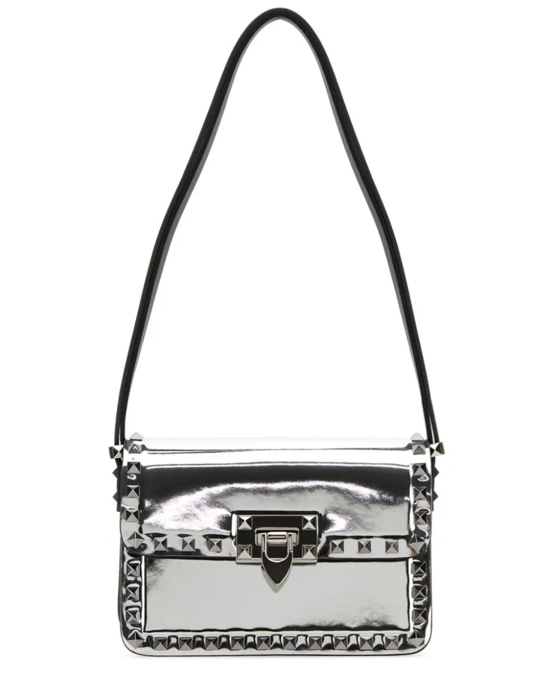 Valentino Garavani Kleine Rockstud23 Schultertasche - Silber Silber