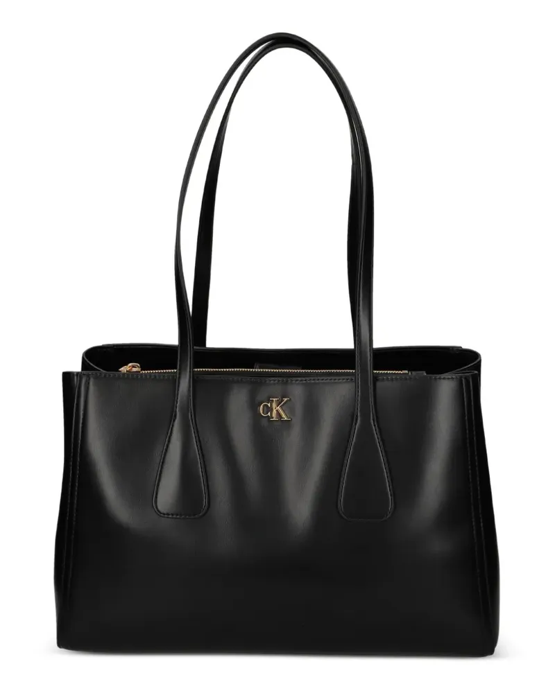 Calvin Klein Schultertasche mit Logo - Schwarz Schwarz
