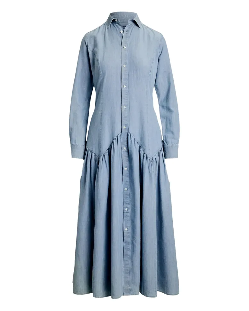 Ralph Lauren Hemdkleid mit Knöpfen - Blau Blau
