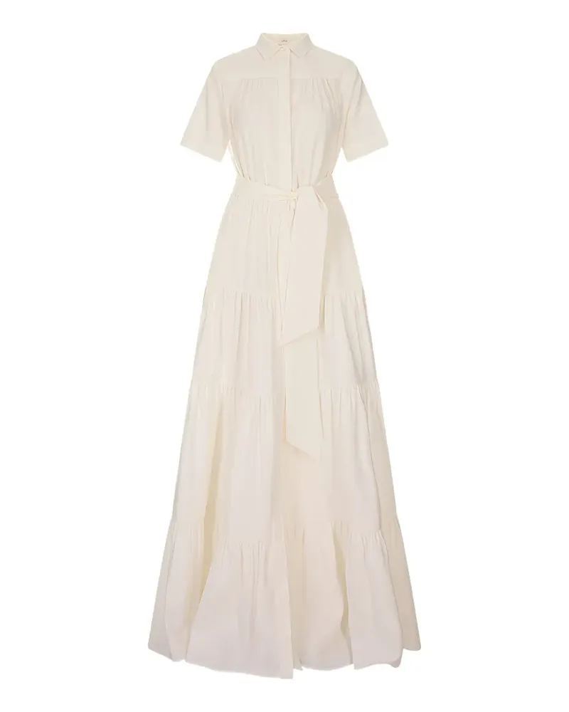 Kiton belted tiered maxi dress - Nude Nude