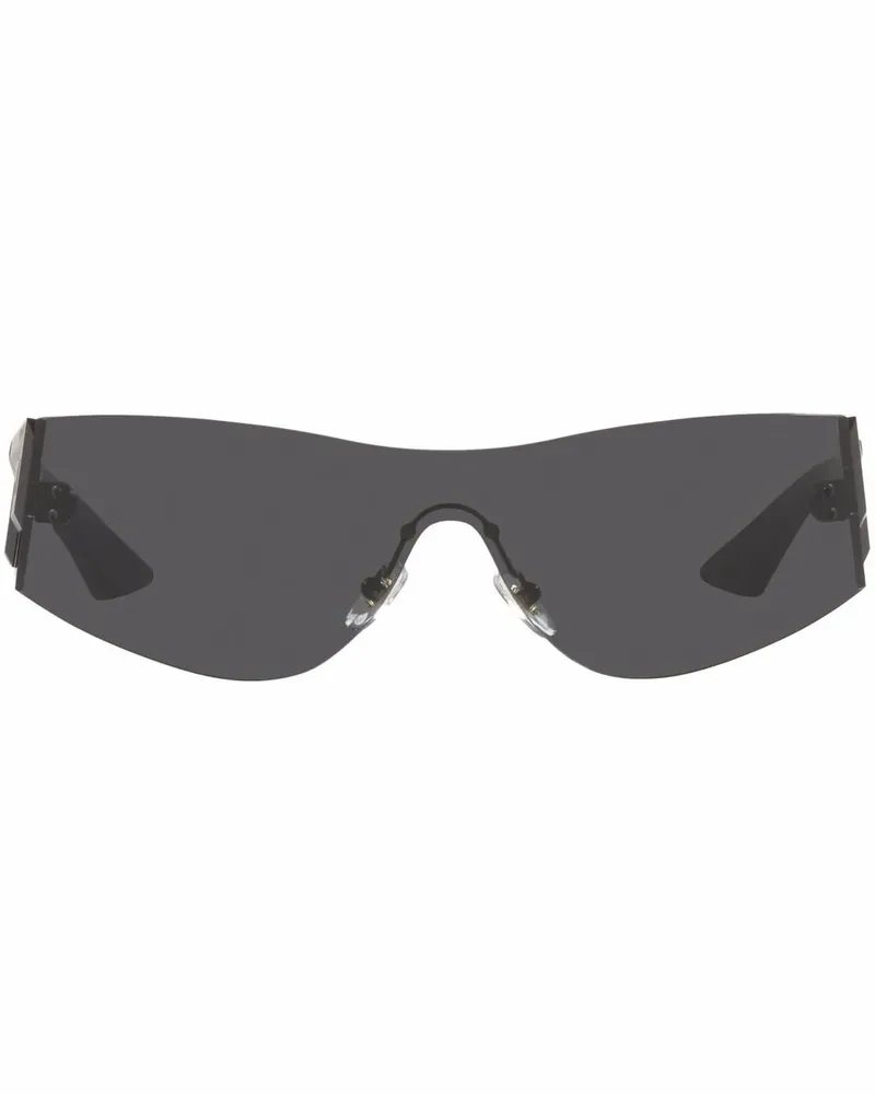 Versace Sonnenbrille mit Maskenform - Grau Grau