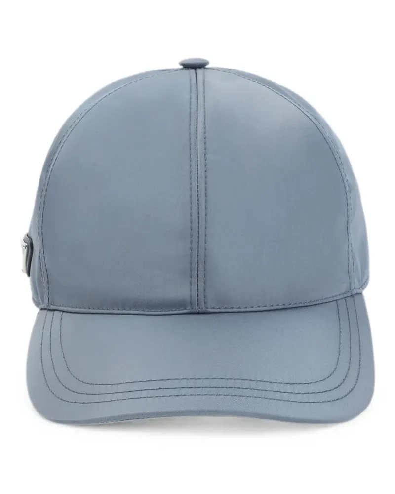 Prada logo-plaque cap - Blau Blau