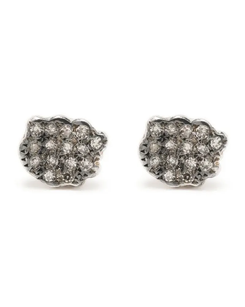 Rosa Maria Ohrstecker mit Diamanten - Silber Silber