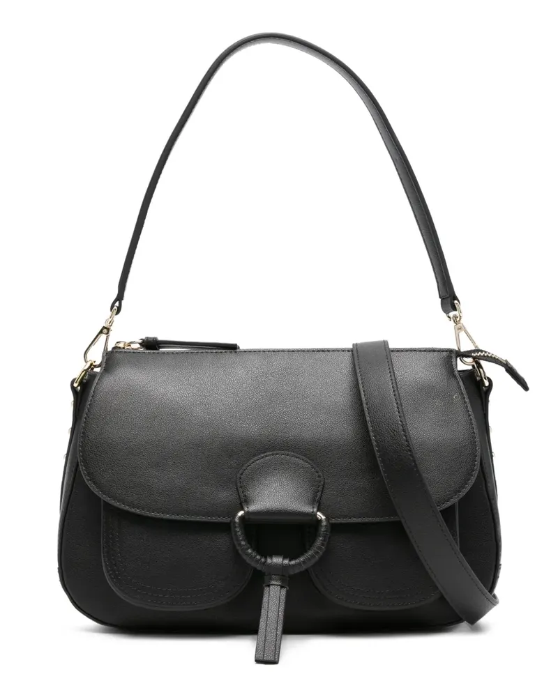 Cromia Schultertasche mit Quaste - Schwarz Schwarz