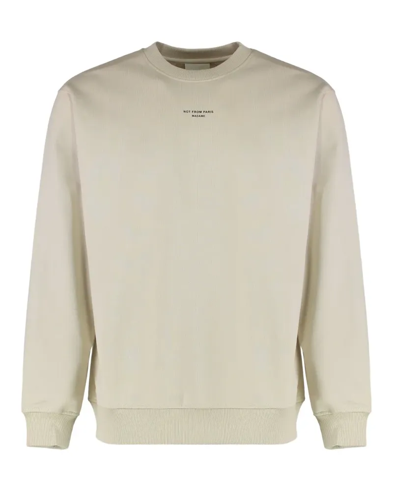 Drôle de Monsieur Sweatshirt mit Slogan - Nude Nude