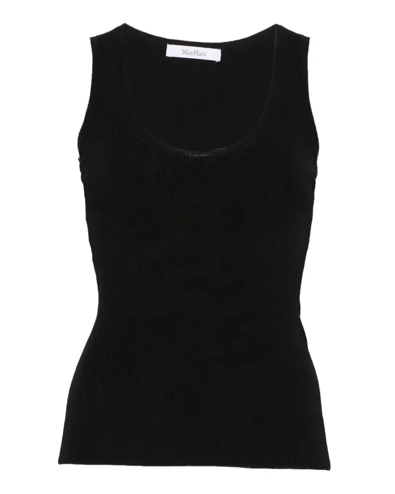 Max Mara Geripptes Editta Strick-Tanktop - Schwarz Schwarz