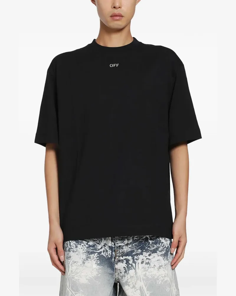 OFF-WHITE crew-neck T-shirt - Schwarz Schwarz
