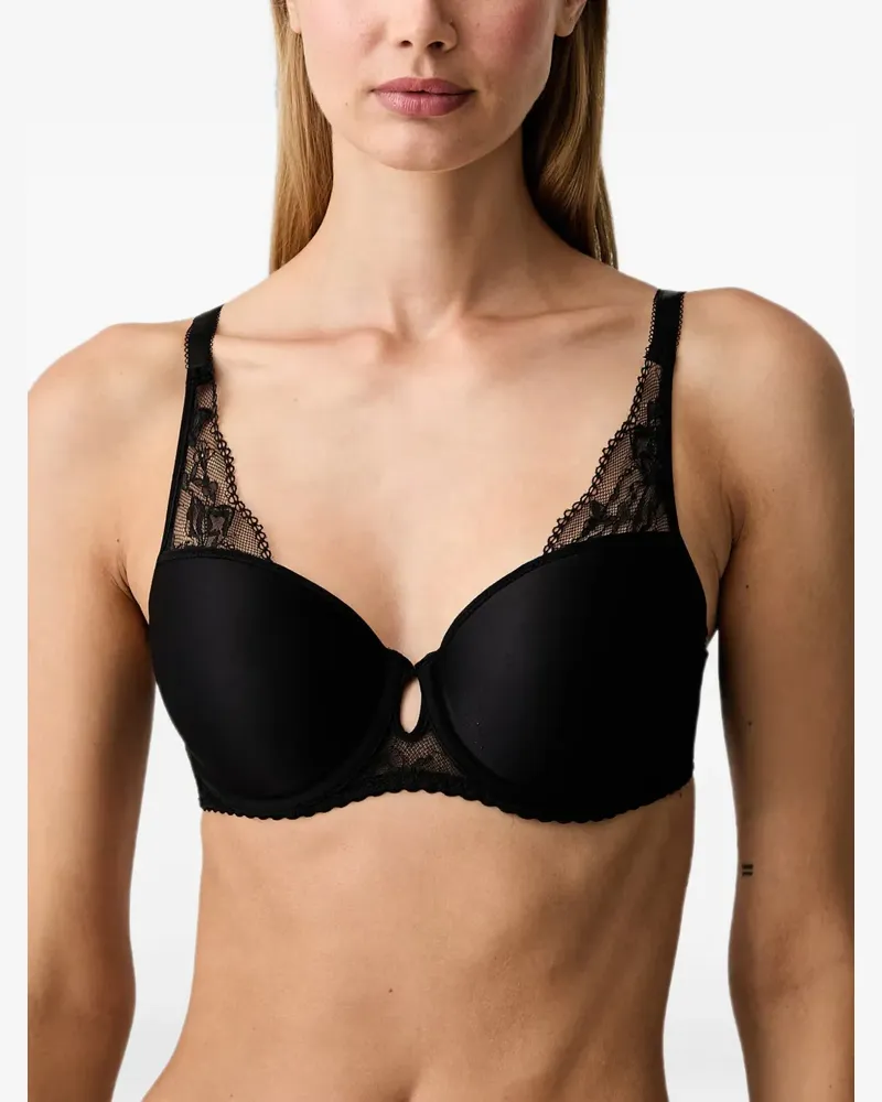 Chantelle Kiss lace-panelled underwired bra - Schwarz Schwarz