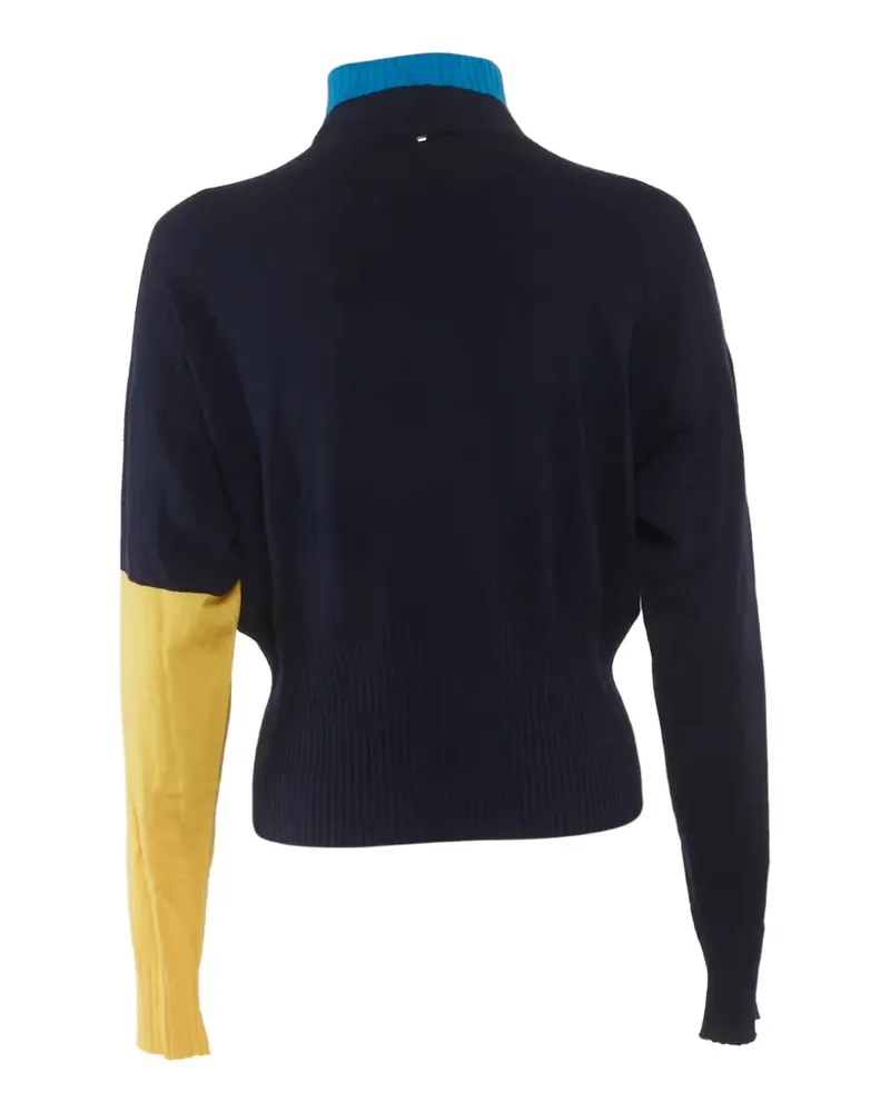 SPORTMAX color-block turtle-neck sweater - Blau Blau