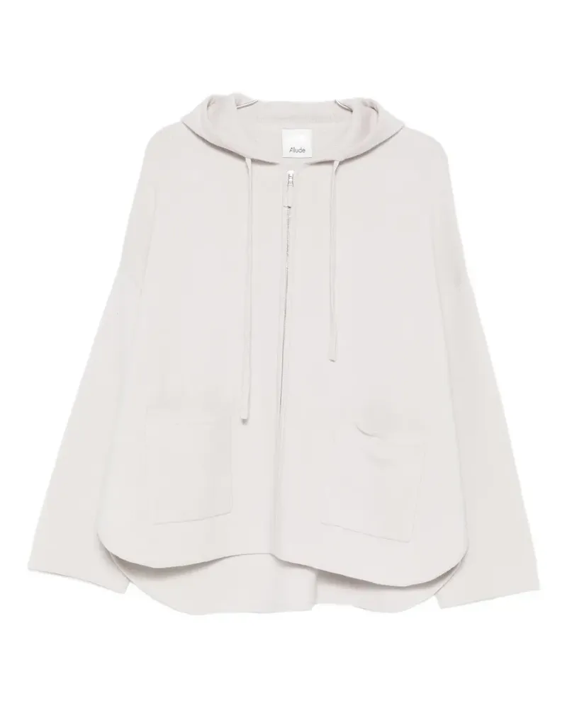 ALLUDE zip-up cardigan - Grau Grau