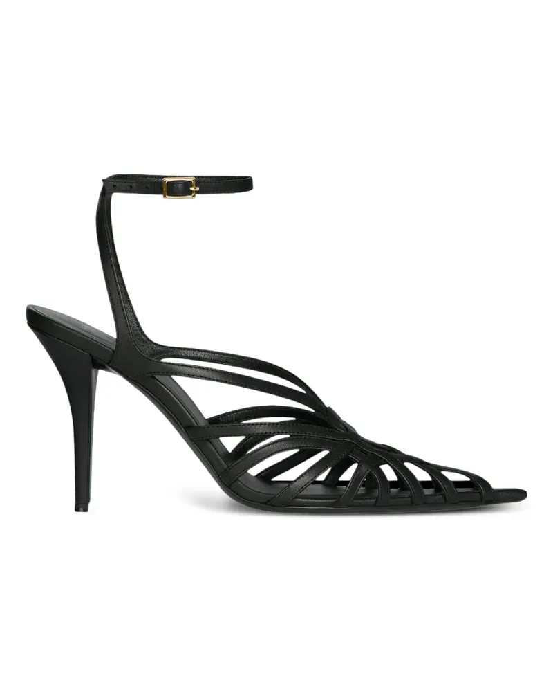 Balmain Sandalen aus Glattleder - Schwarz Schwarz