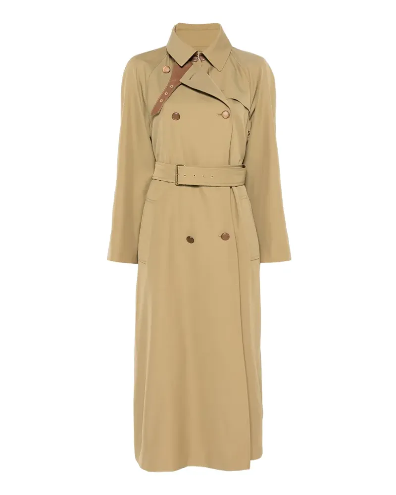 Max Mara Wasserabweisender Trenchcoat aus Gabardine - Grün Grün