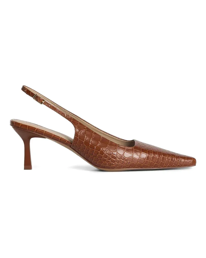 12 STOREEZ leather slingback pumps - Braun Braun