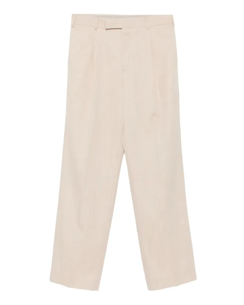 PT TORINO Straight-Leg-Hose mit Falten - Nude Nude
