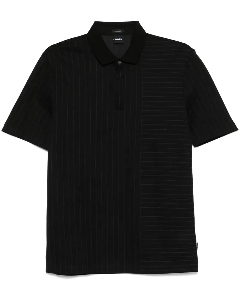 HUGO BOSS Gestreiftes Poloshirt - Schwarz Schwarz