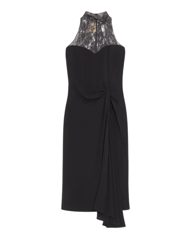 Valentino Garavani Georgette-Kleid - Schwarz Schwarz
