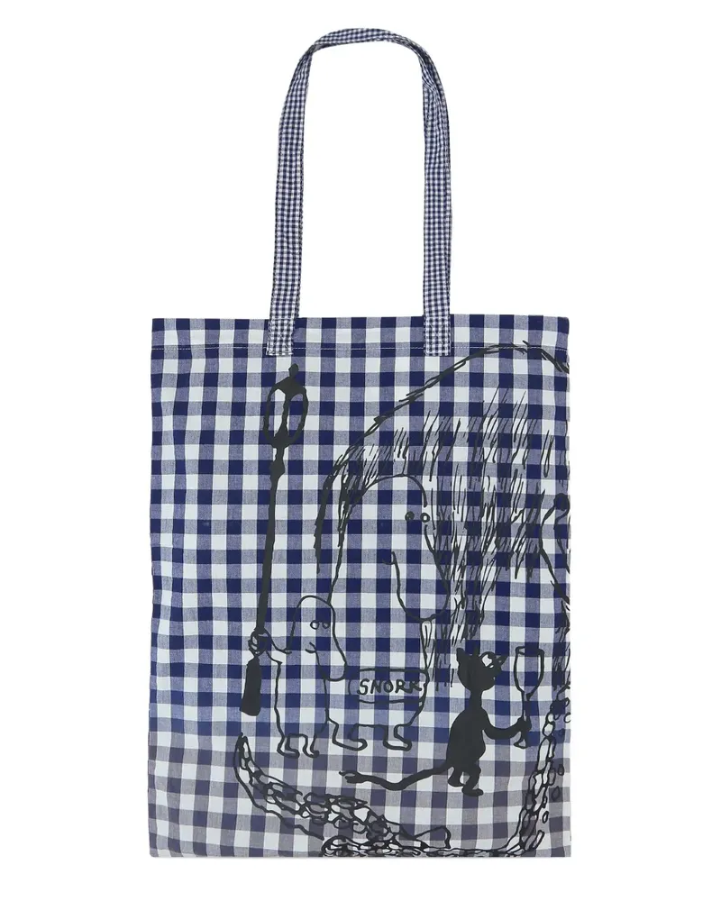 Comme des Garçons Tote Bag mit Vichy-Karo - Blau Blau