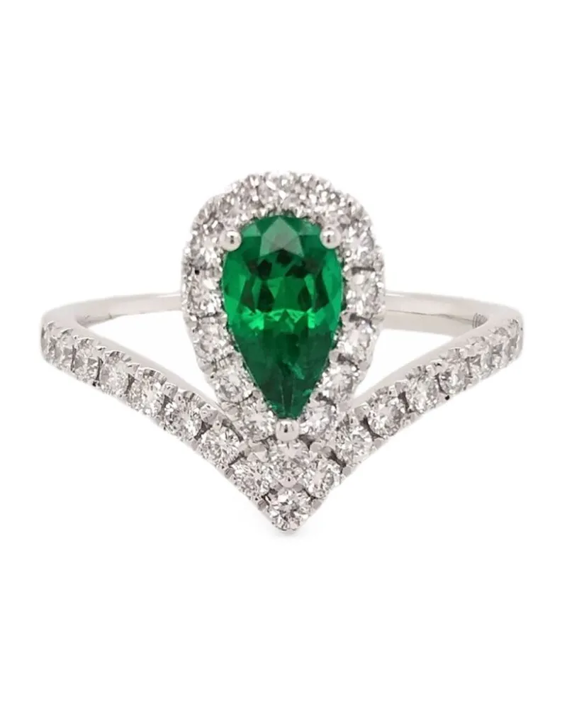 HYT Jewelry 18kt Weißgoldring mit Diamanten - Silber Silber