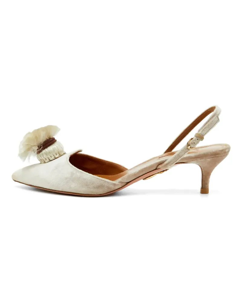Aquazzura Powder Puff slingback pumps - Nude Nude