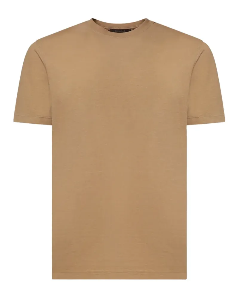 Zanone T-Shirt mit Rundhalsausschnitt - Braun Braun