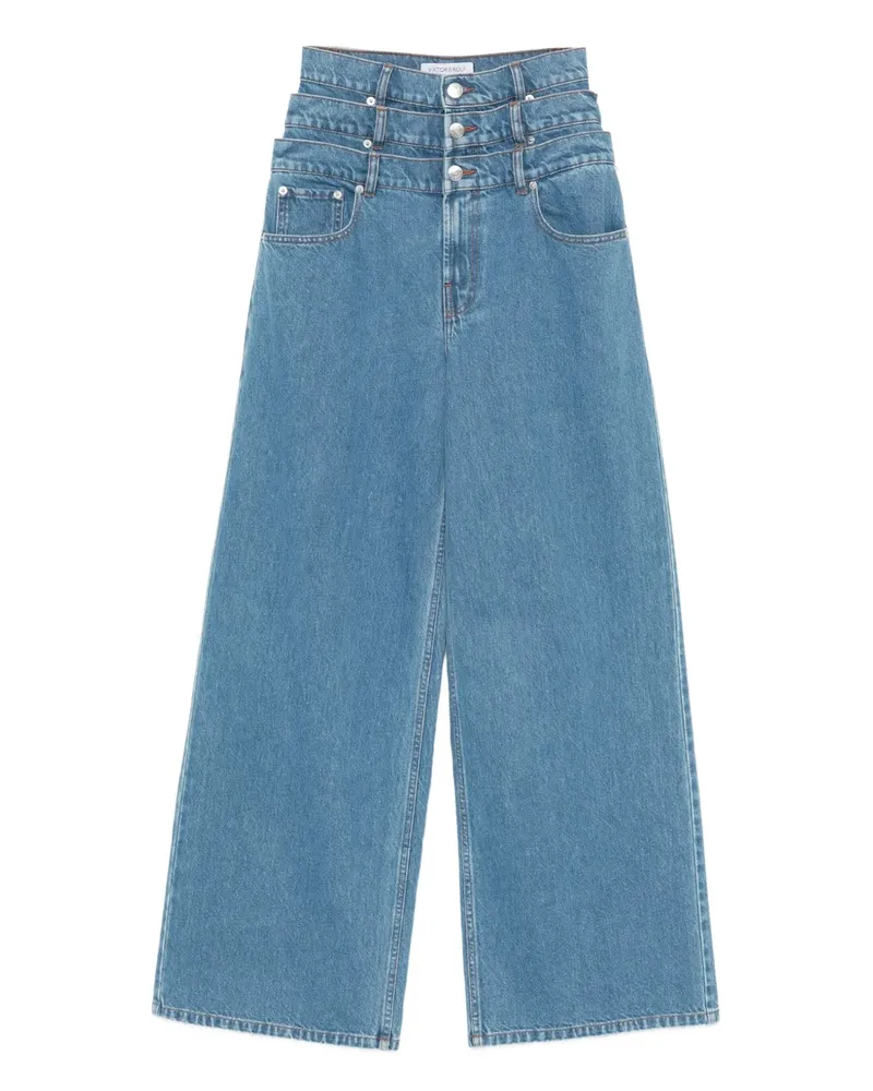 Viktor & Rolf Jeans im Layering-Look - Blau Blau