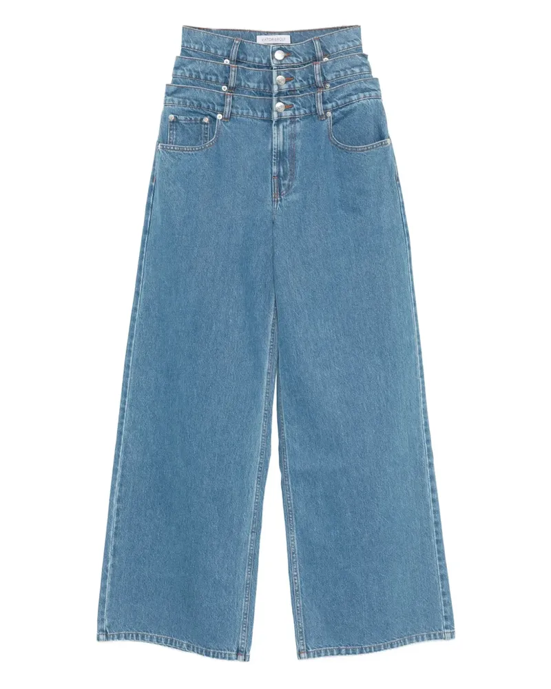 Viktor & Rolf Jeans im Layering-Look - Blau Blau