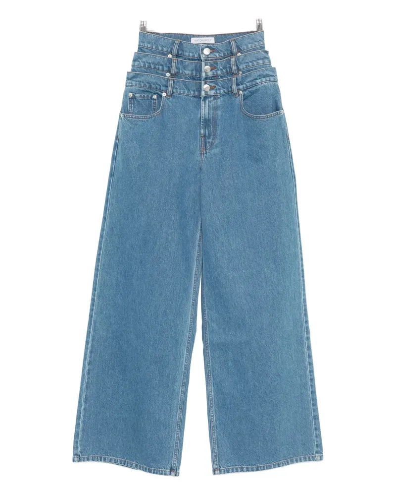 Viktor & Rolf Jeans im Layering-Look - Blau Blau
