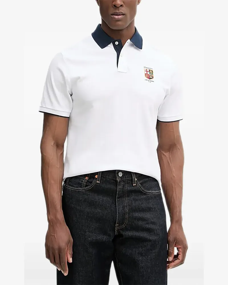 Hackett Poloshirt mit kurzen Ärmeln - Weiß Weiß
