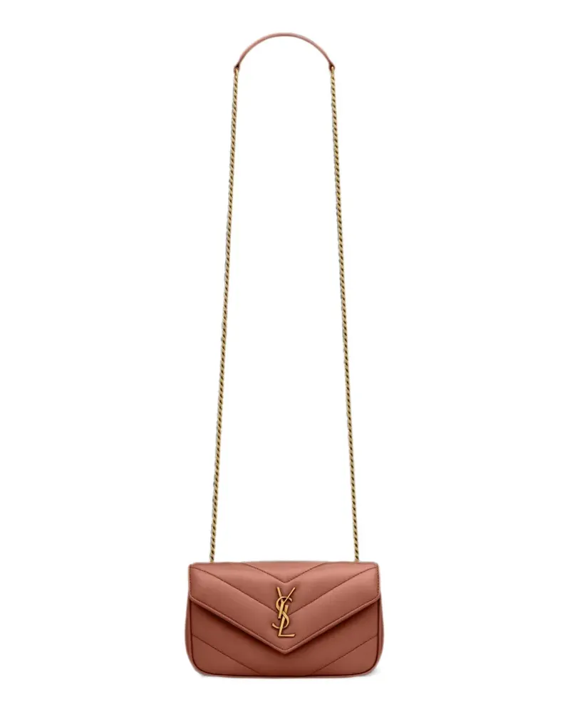Saint Laurent Mini Loulou Umhängetasche mit Steppung - Orange Orange