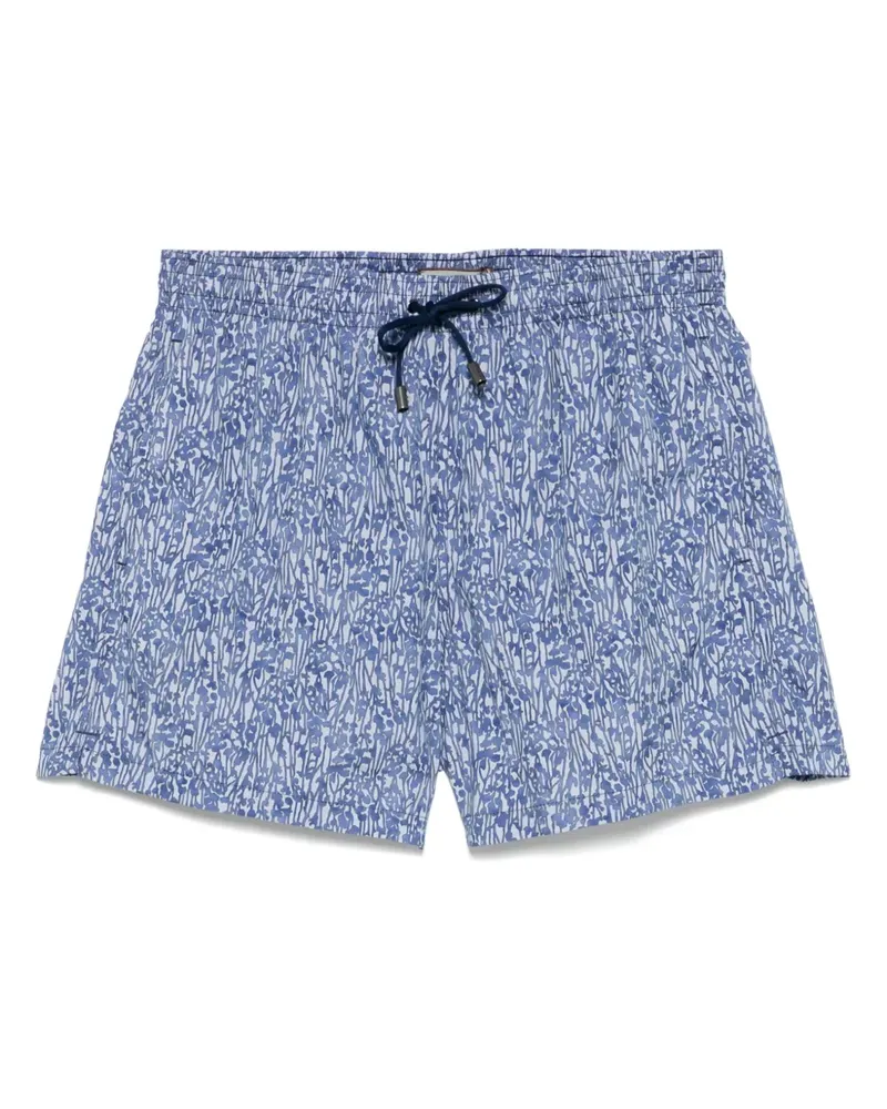 Canali Badeshorts mit Print - Blau Blau