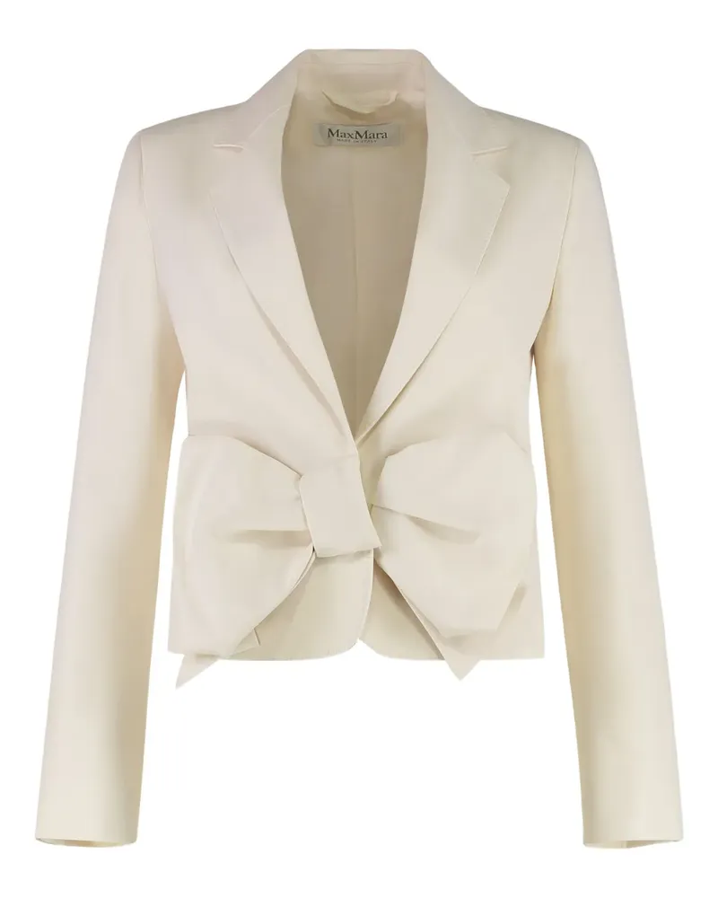 Max Mara Jacke mit Schleifendetail - Weiß Weiß