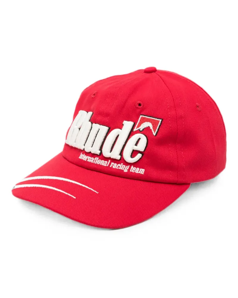 RHUDE logo-embroidered baseball cap - Rot Rot