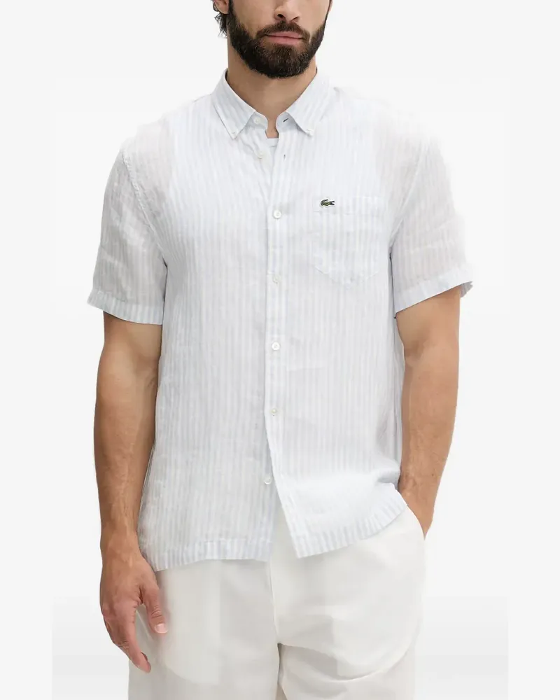 Lacoste striped short-sleeve shirt - Weiß Weiß