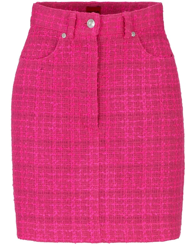 HUGO BOSS Minirock aus Tweed - Rosa Rosa