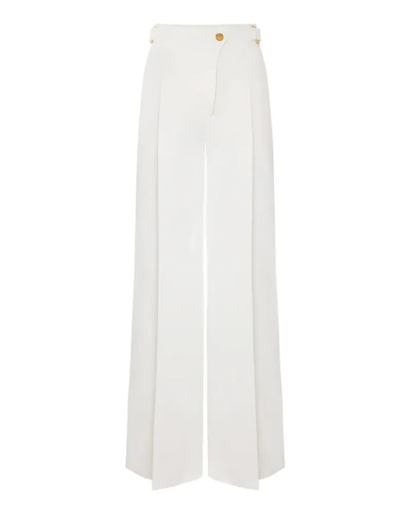 Elisabetta Franchi straps pallazo pants - Weiß Weiß