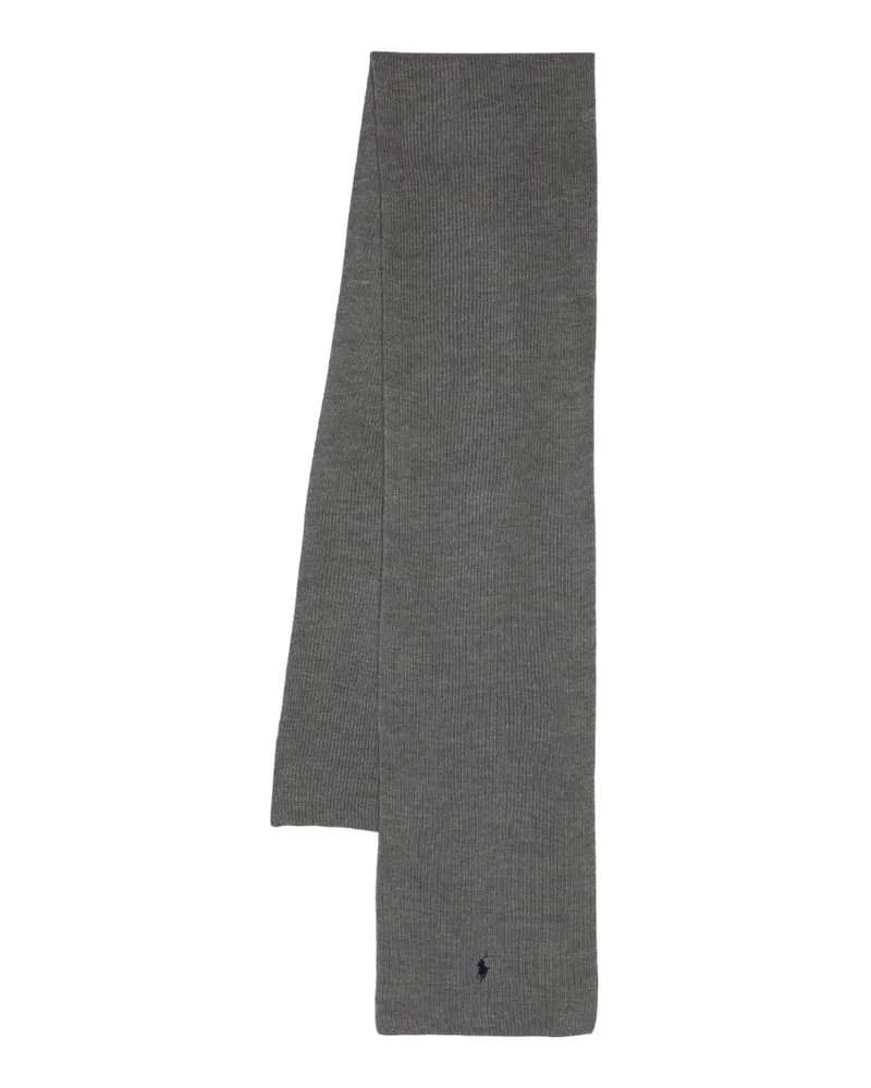 Ralph Lauren Gerippter Schal mit Logo-Stickerei - Grau Grau