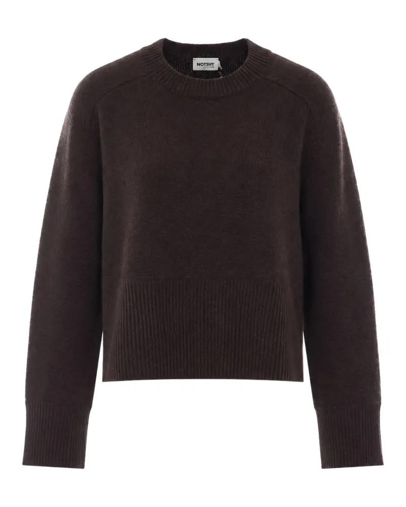 Not Shy Pullover mit Rundhalsausschnitt - Braun Braun