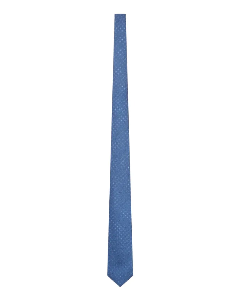 Kiton Seidenkrawatte mit geometrischem Print - Blau Blau