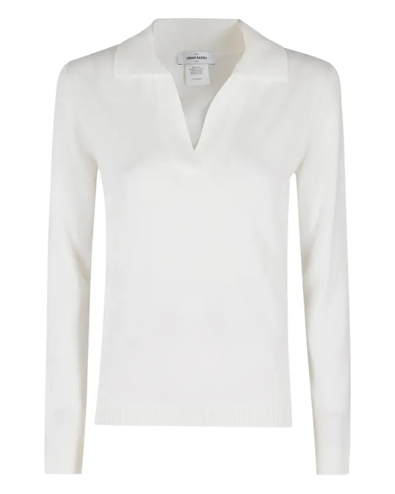 Gran Sasso V-neck sweater - Weiß Weiß