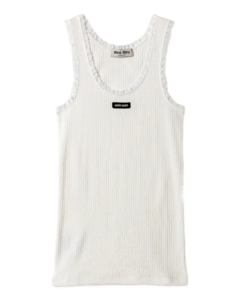Miu Miu Cotton top - Weiß Weiß