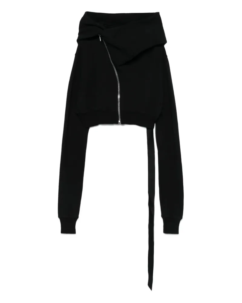 DRKSHDW by Rick Owens Asymmetrischer Hoodie mit Drapierung - Schwarz Schwarz