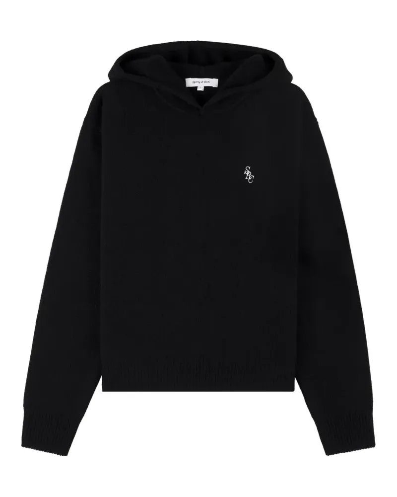 SPORTY & RICH Bestickter SRC Hoodie - Schwarz Schwarz
