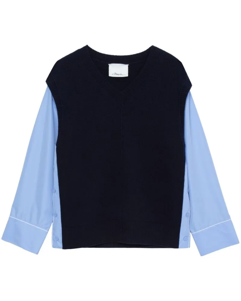 3.1 phillip lim Pullunder mit V-Ausschnitt Blau