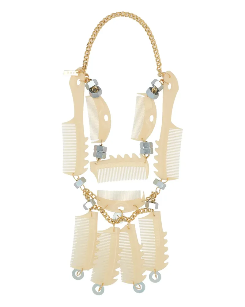Comme des Garçons Halskette mit Kammform - Gold Gold