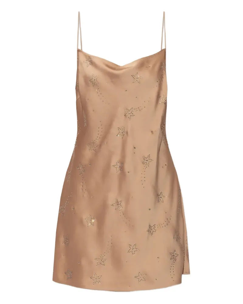 LoveShackFancy star-pattern slip dress - Nude Nude