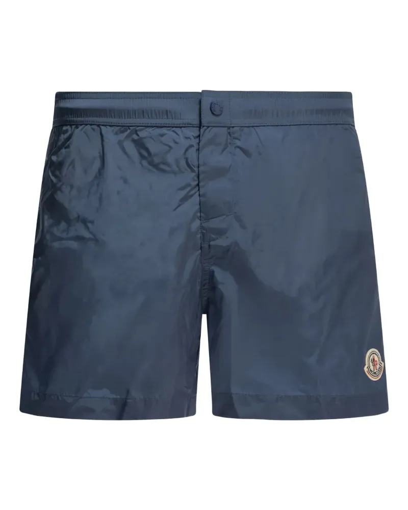 Moncler Badeshorts mit Logo-Patch - Blau Blau