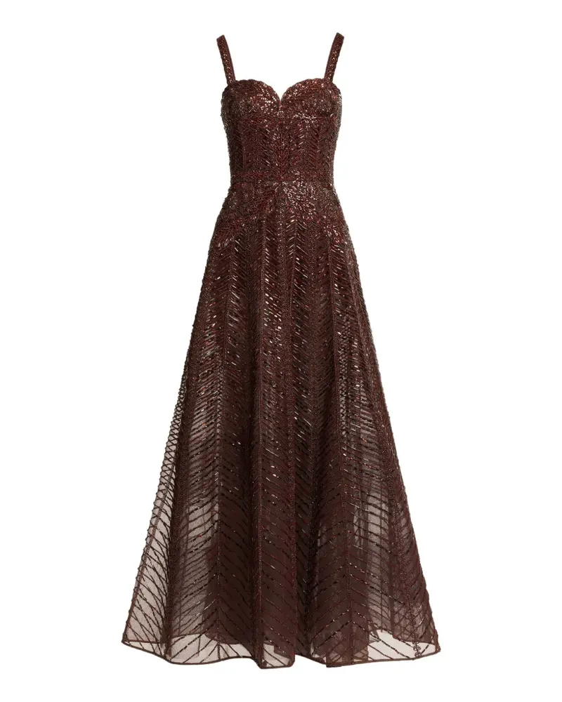 Elie Saab Besticktes Kleid - Braun Braun